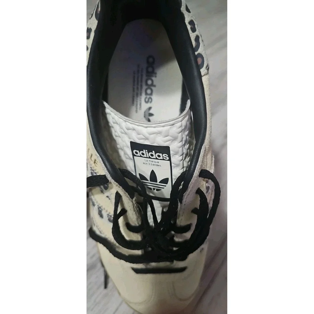 Adidas Gazelle Women Beige Leopard Print‎ Suede Low Top Sneakers Size 7